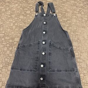Stylish Black Denim Overall Dress